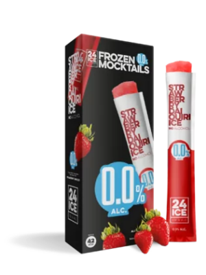 Pakki af óáfengum Strawberry Daiquiri-ísnálum frá 24 ICE